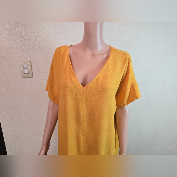 Madewell Medium Mustard Yellow Novel Shift Dress - Picture 8 of 12